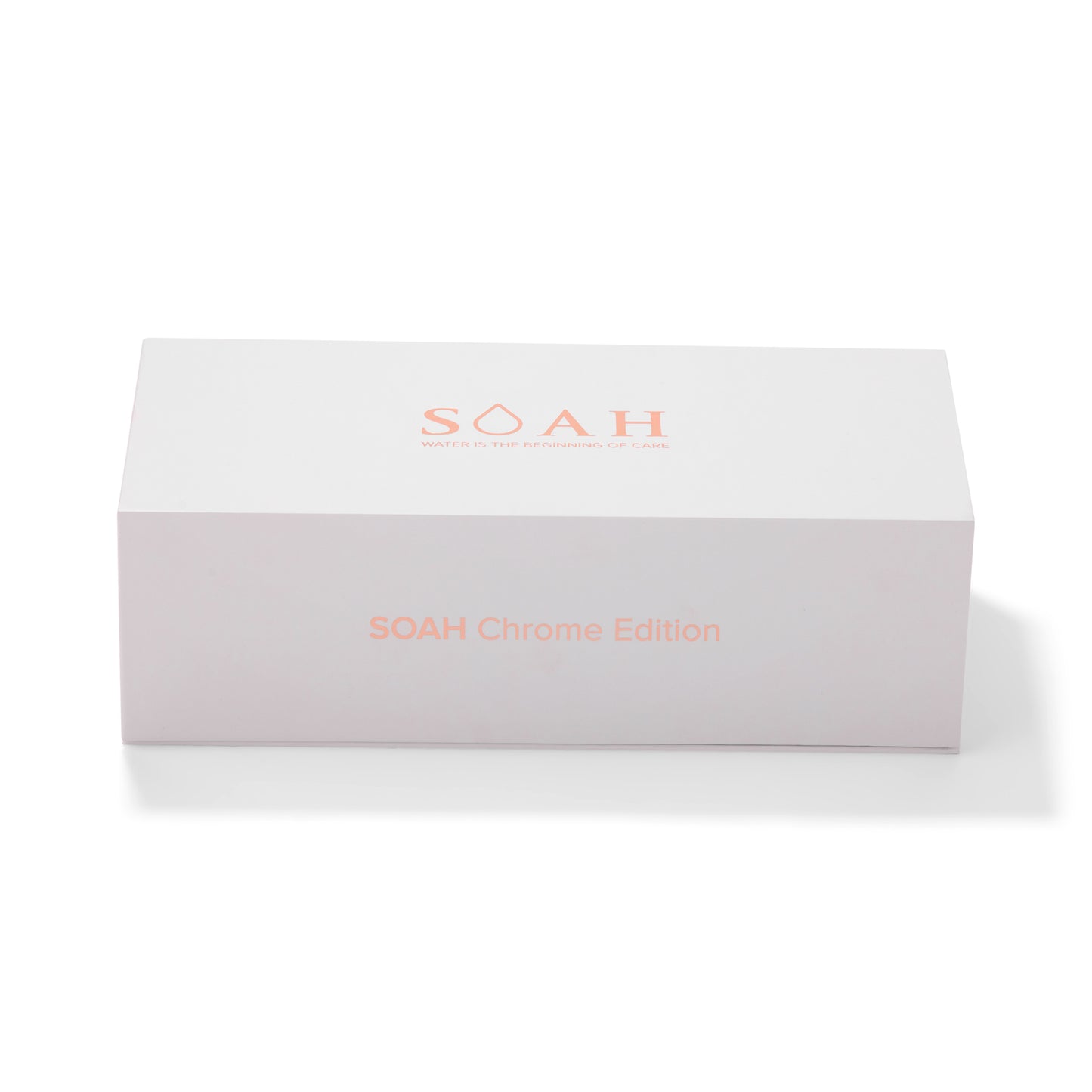 SOAH Chrome Edition Vitamin C shower filter closed box packaging on white background