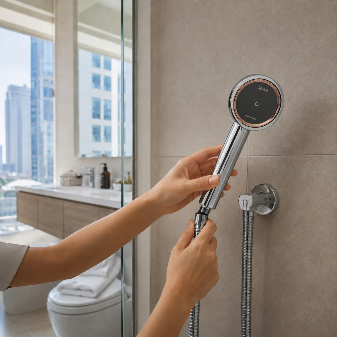 Best Shower Filter for Renters in the UAE: No Tools, No Plumber, No Deposit Risk