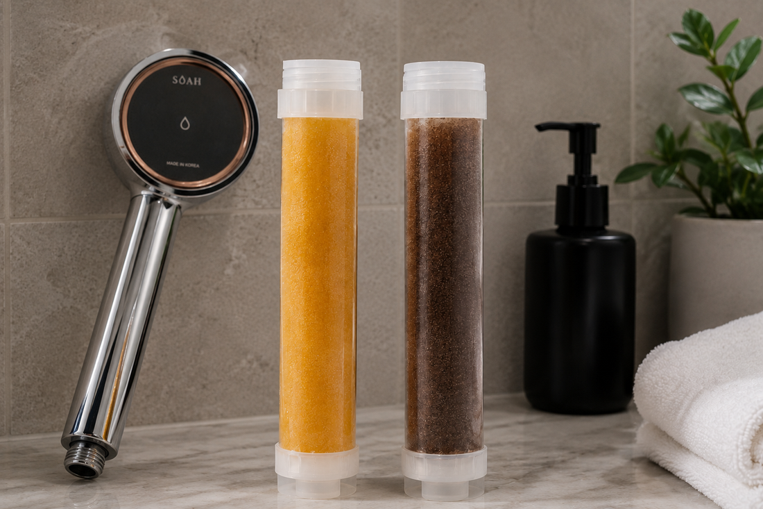 Why Does a Shower Filter Turn Brown? The Real Chemistry