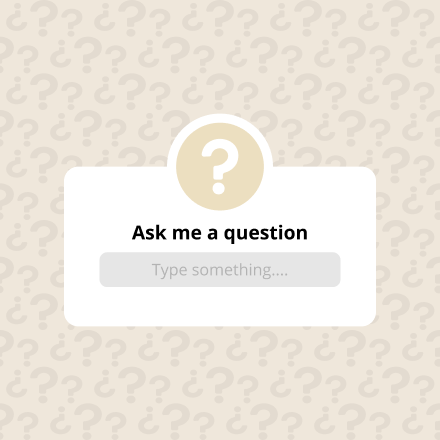 FAQ question box icon with ask me a question text for SOAH website