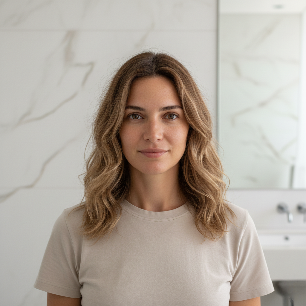 Visible results after using the SOAH Vitamin C Shower Head: smoother, shinier hair thanks to purified water and essential nutrients. Ideal for combating hard water in the UAE.