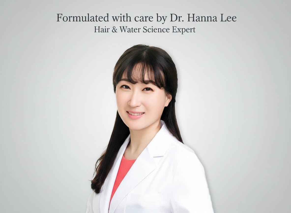 Korean water and hair care doctor recommending SOAH Vitamin C shower head for better skin and hair in the UAE