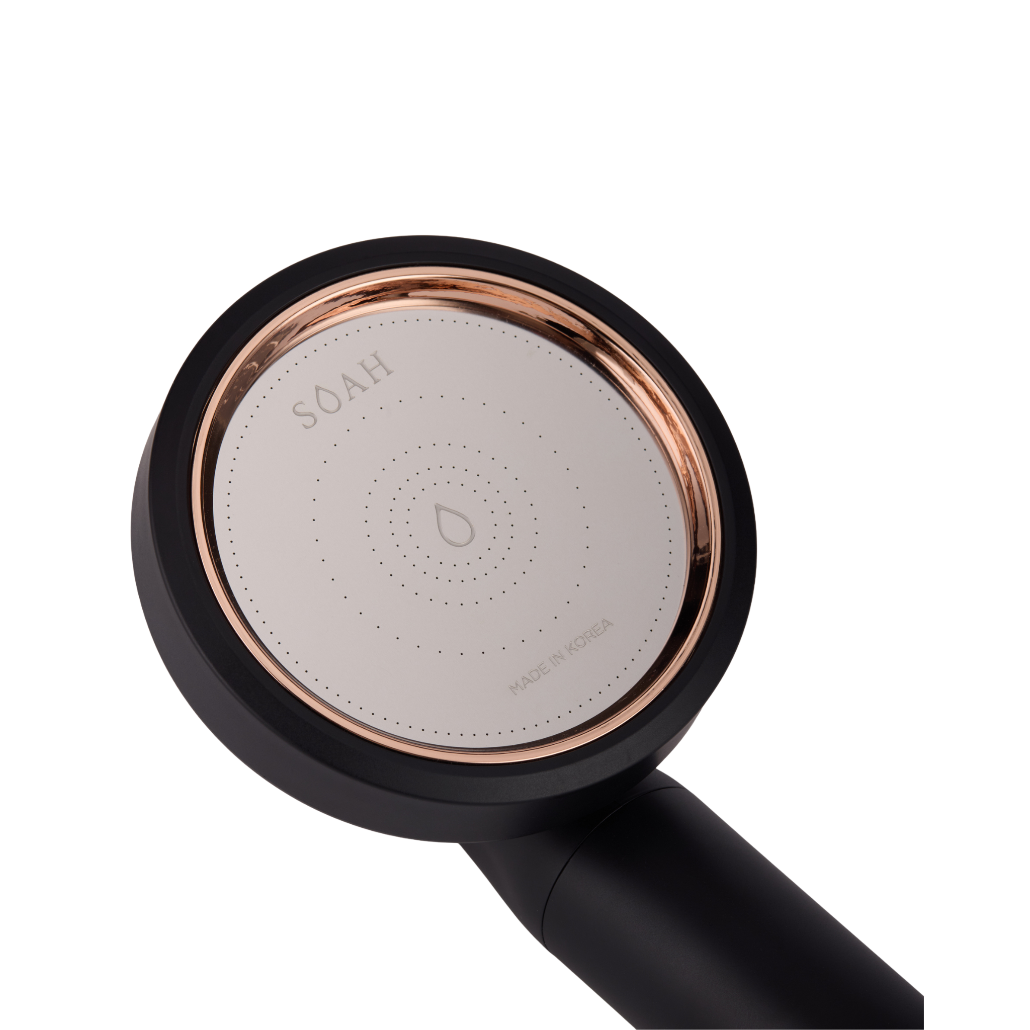 SOAH Black Edition Korean Vitamin C shower head close-up for mobile view