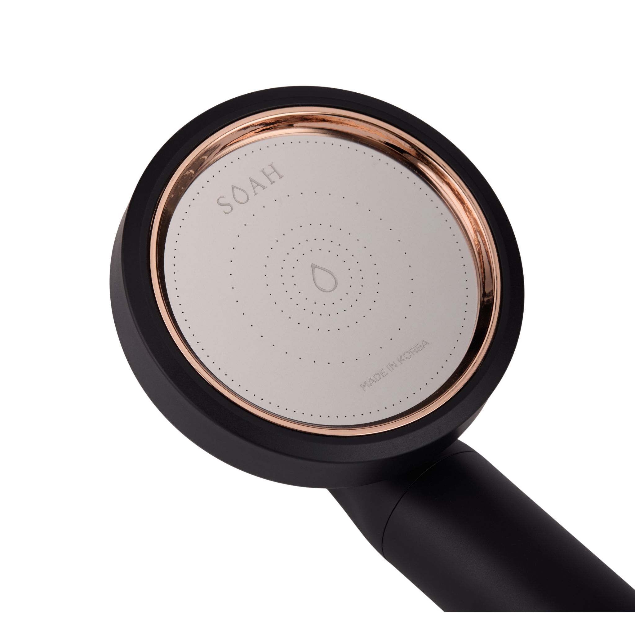 Close-up of SOAH Black Edition Korean Vitamin C shower head filter