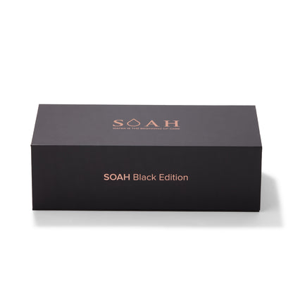 Closed SOAH Black Edition Vitamin C shower filter luxury packaging