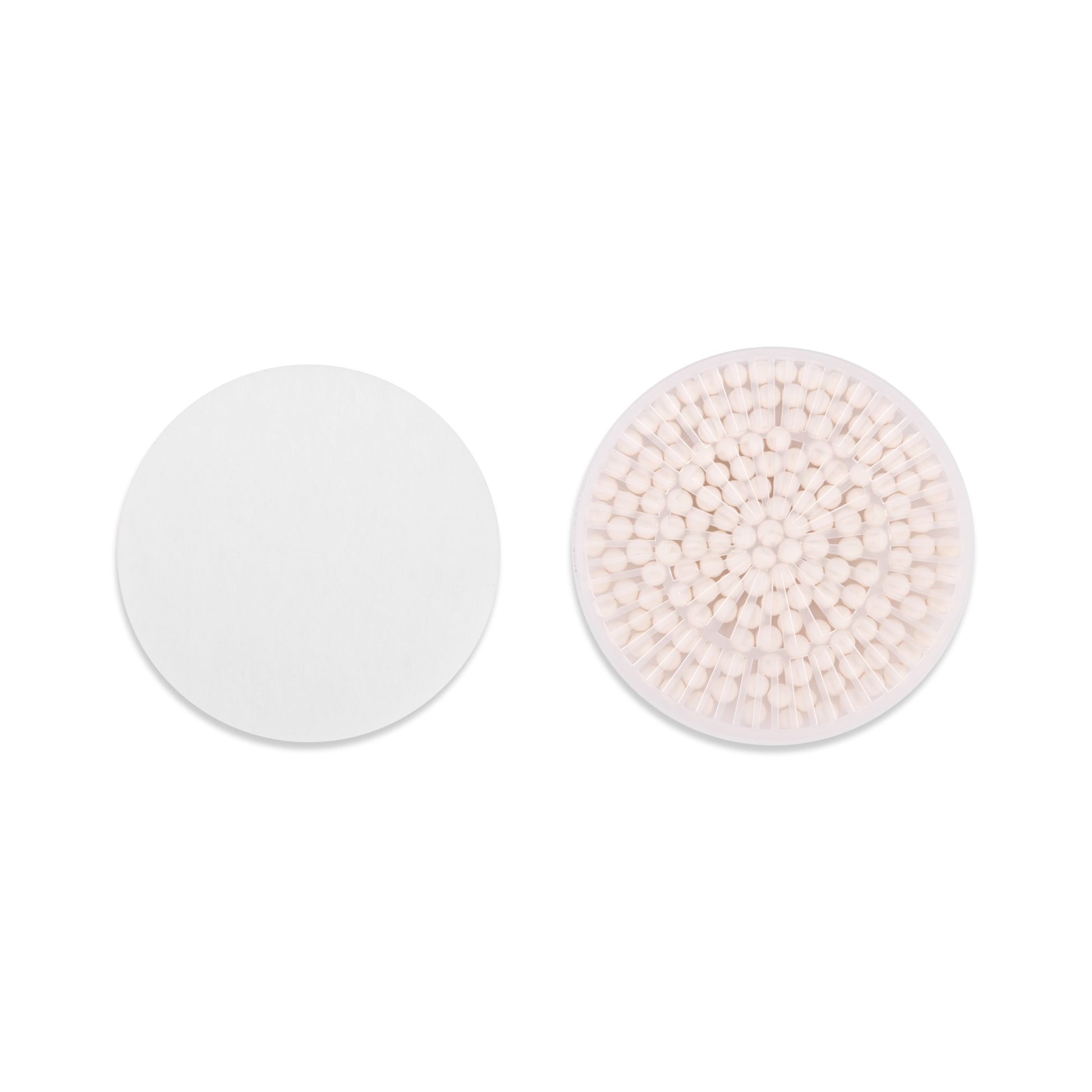 SOAH Long-Term Care Kit antibacterial filter beads and microfiber filter on white background.