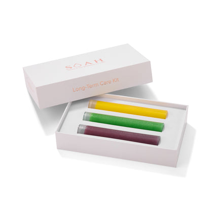 SOAH Long-Term Care Kit with three Vitamin C shower filter refills in branded box