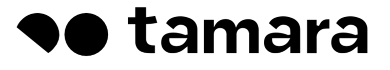 Black “Tamara” payment logo with transparent background.